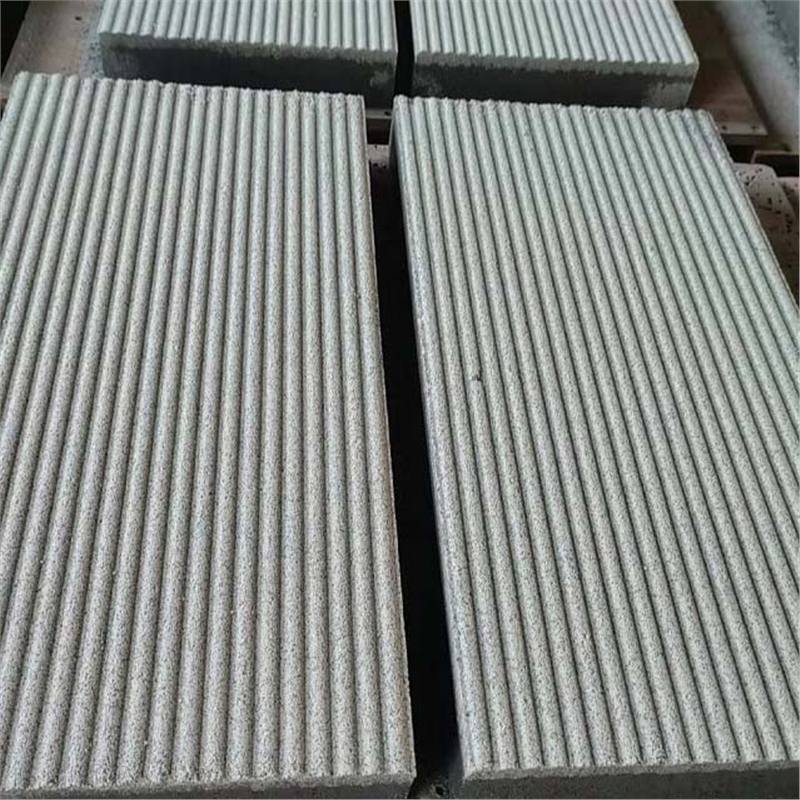 湖北恩施厂家 老石板 水泥拉丝条纹PC砖 U型水槽水沟盖板 水泥构