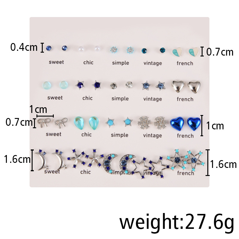 Fashion Star Moon Bow Knot Imitation Pearl Alloy Plating Womenu0027S Ear Studs 1 Set