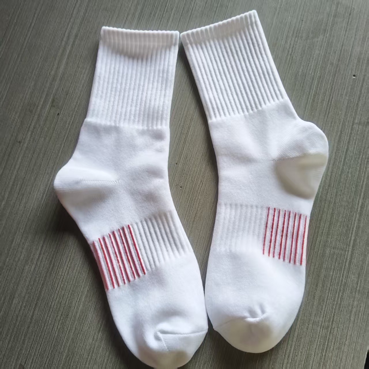 In-stock nylon quick-dry socks, breathable and sweat-absorbent, for sports, fitness, running, football, hiking, outdoor activities, unisex, white, mid-calf