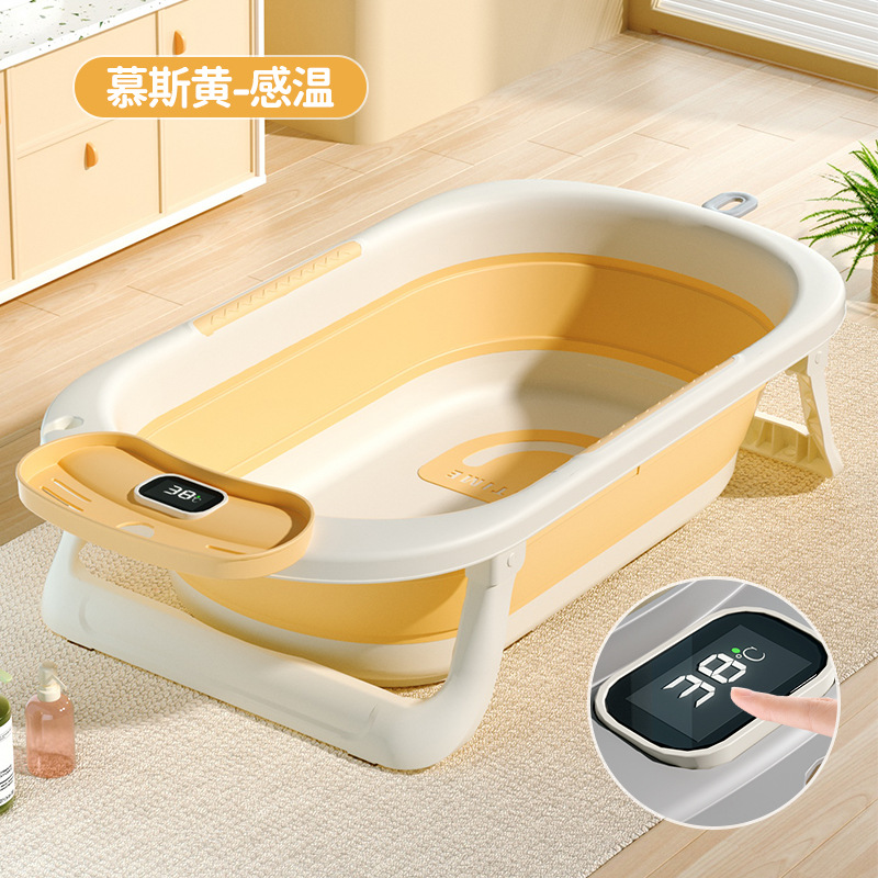 bañera de bebés sensible al calor bañera de bebés plegable bañera de plástico doméstica bañera de bebés bañera de bebés artículos recién nacidos