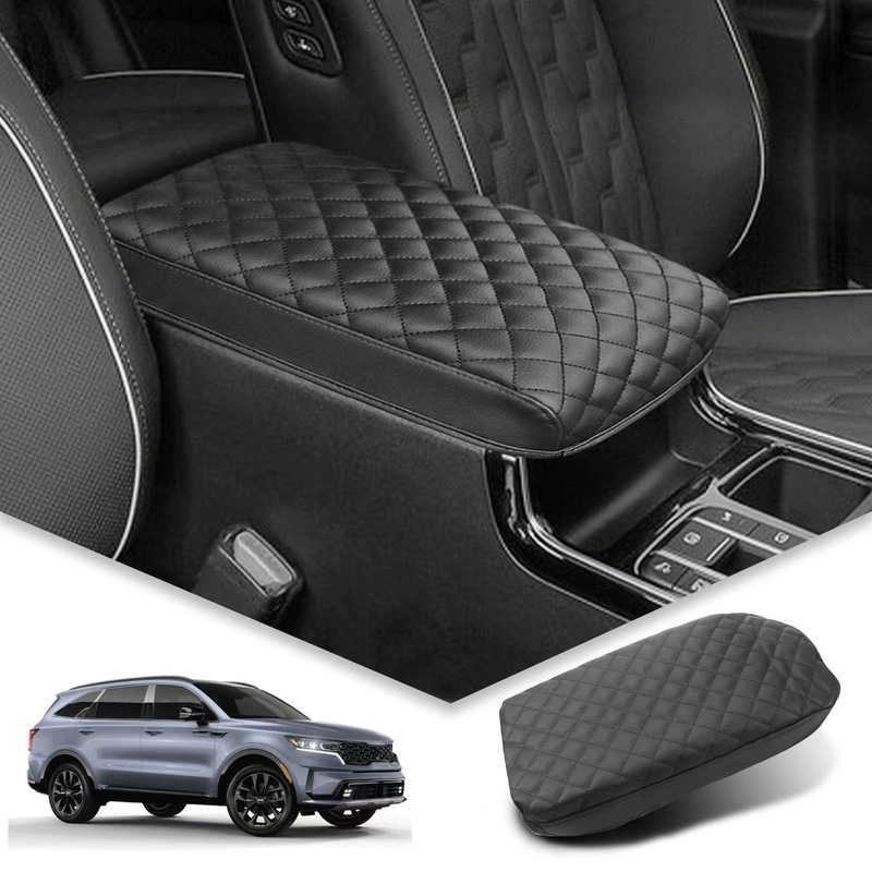適用自動車起亜ソラントkia-sorento2021 -- 2023レザーアームボックスパッド中央手すり|undefined