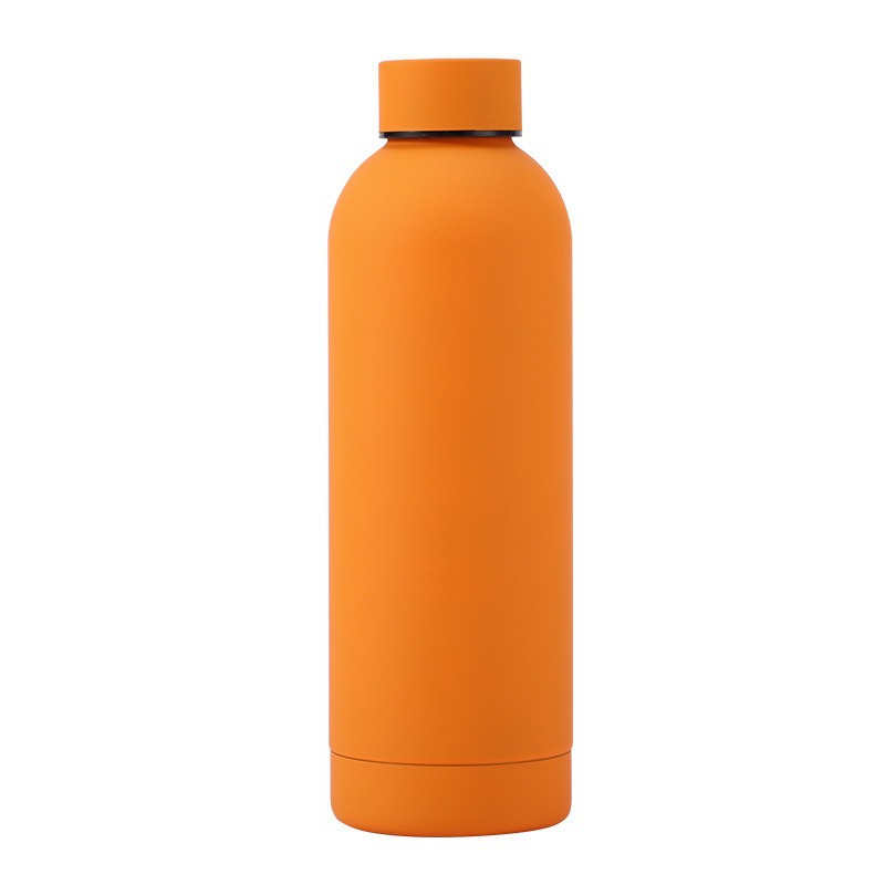 Botella de goma transfronteriza de color sólido 304 taza de aislamiento de acero inoxidable portátil al aire libre hervidor deportivo