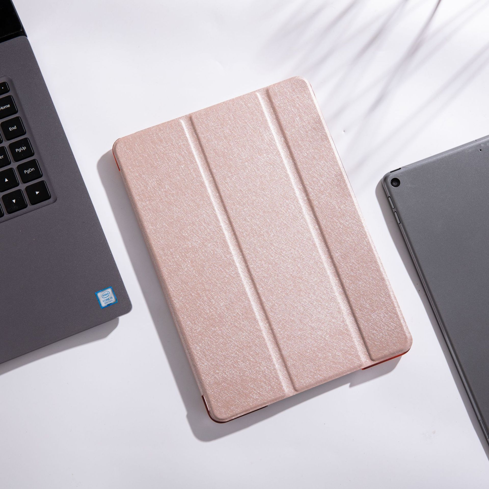 Caso protector aplicable ipad10.2 mini456 generación caso duro Pro12.9 pulgadas PC caso de cuero inteligente dormir tres veces