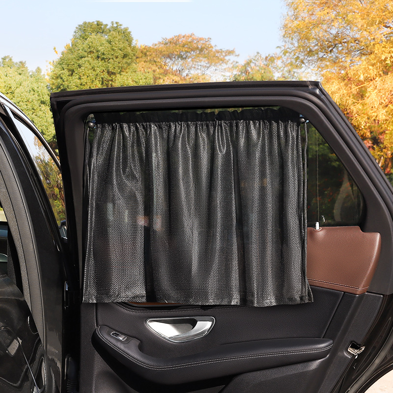 儿童隔热遮阳挡车内用窗帘隐私侧窗档汽车遮光帘吸盘式前后排