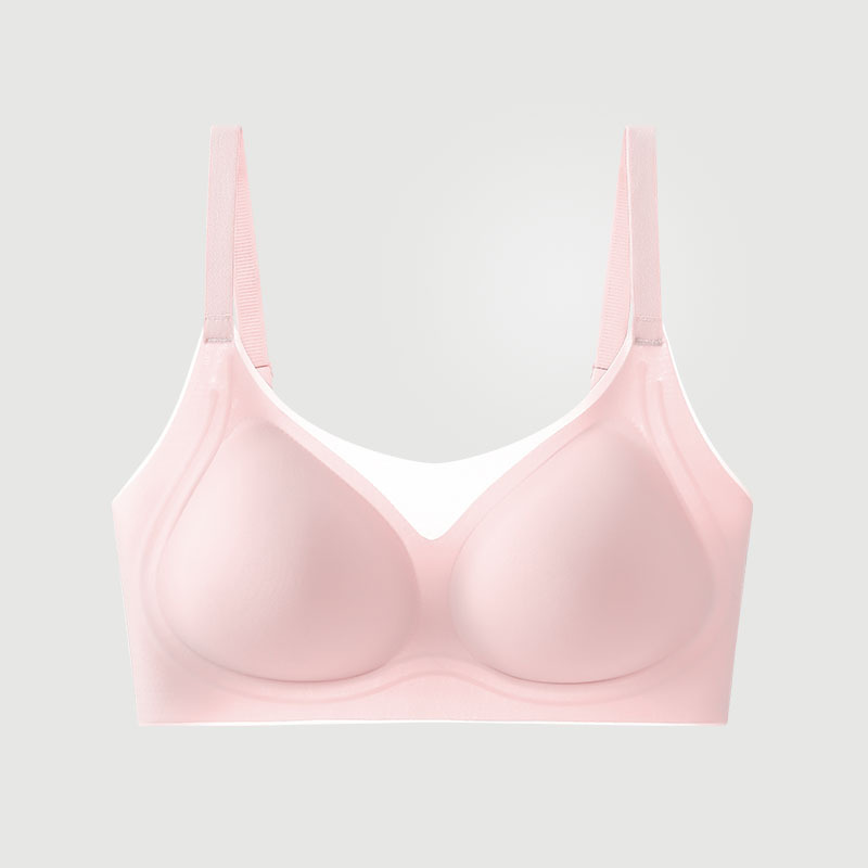 Sujetador ropa interior ultrafina que no deja marcas seda de hielo de secado rápido, ligero, fino, soporte suave, pecho auxiliar, pecho pequeño, sujetador sin anillo de acero