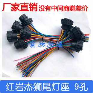Hongyan Jieshi Tail Light Plug New Jieshi Rear Tail Light 9-Hole Plug