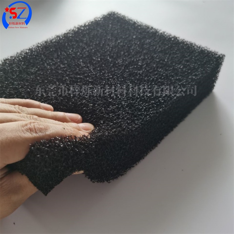 黑色粗孔空气净化器过滤海绵 空压机柜防火防尘过滤网海绵片材