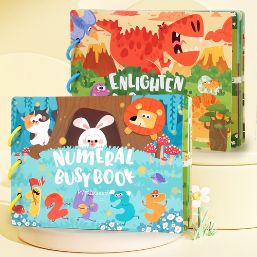 Early Childhood Enlightenment Dinosaur Animal Quiet Sticker Book Busybook Children Busy Sticker Book Brain Development Toy