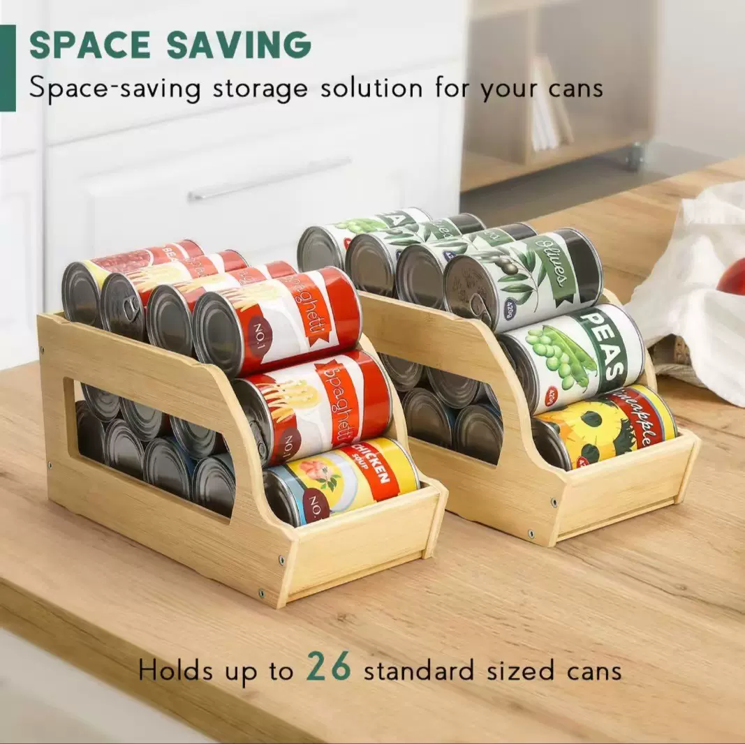木质收纳架宠物罐头收纳架多用途置物架适用于厨房调料架蔬菜