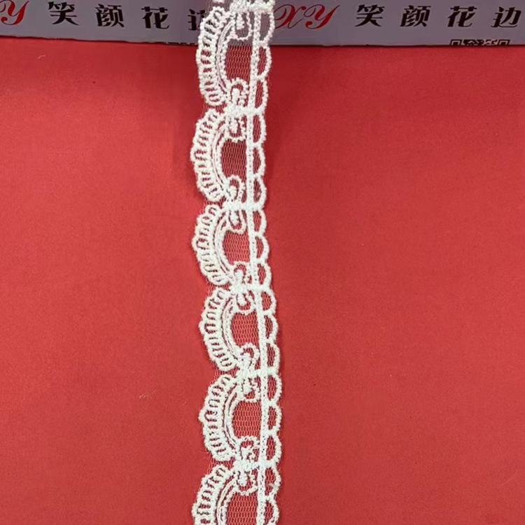 蝴蝶结蕾丝网花水溶辅料纯棉衣服女童装装饰服装辅料布料 宽2厘米