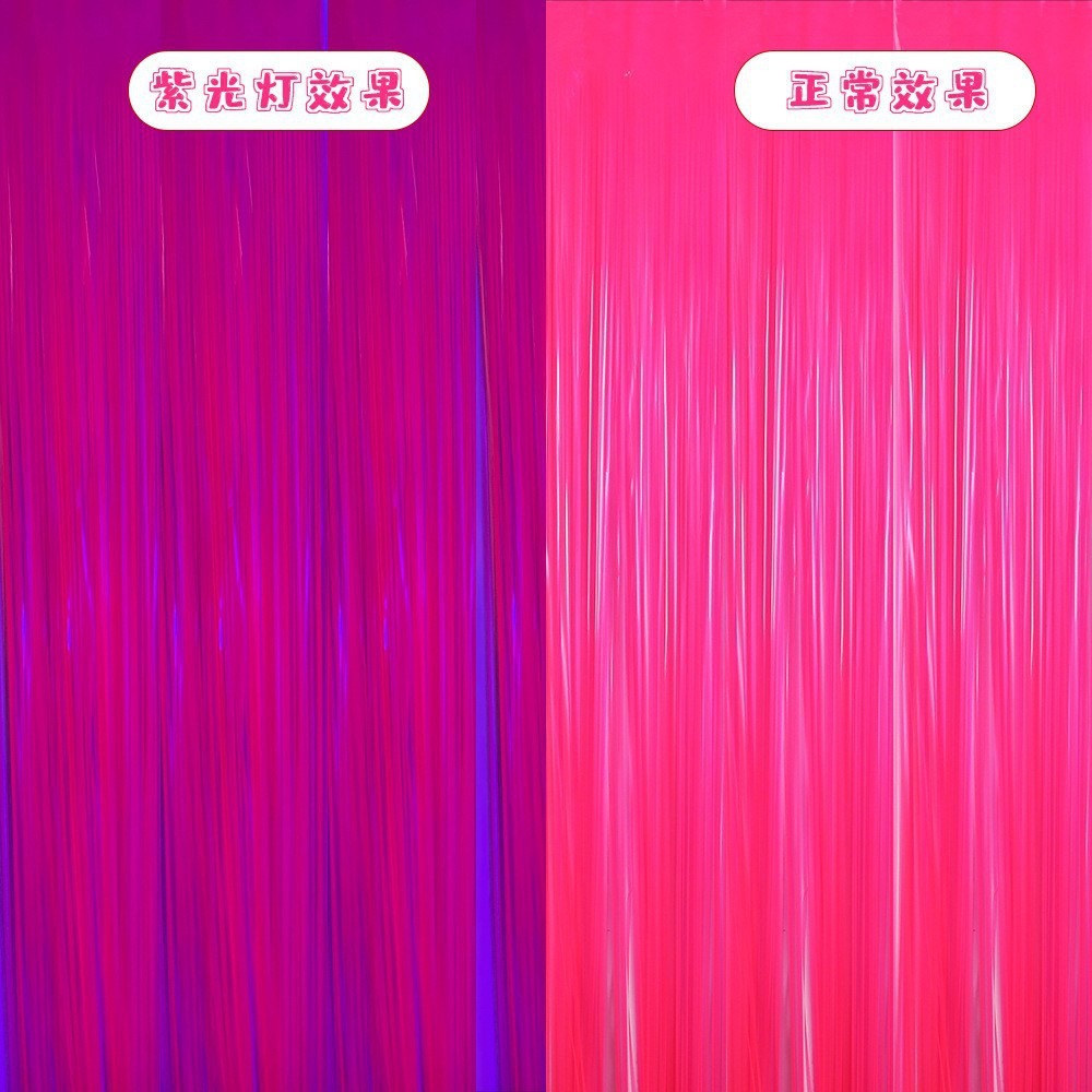 Fiesta de bodas Decoración de la pared de fondo de cumpleaños Diseño de accesorios para engrosar la lluvia láser cortina de color color flecos