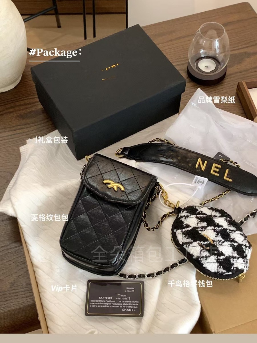 新2024秋冬カウンター子母バッグ携帯電話バッグゼロ財布チェーン小香中古バッグ小方バッグ女性バッグクラシック