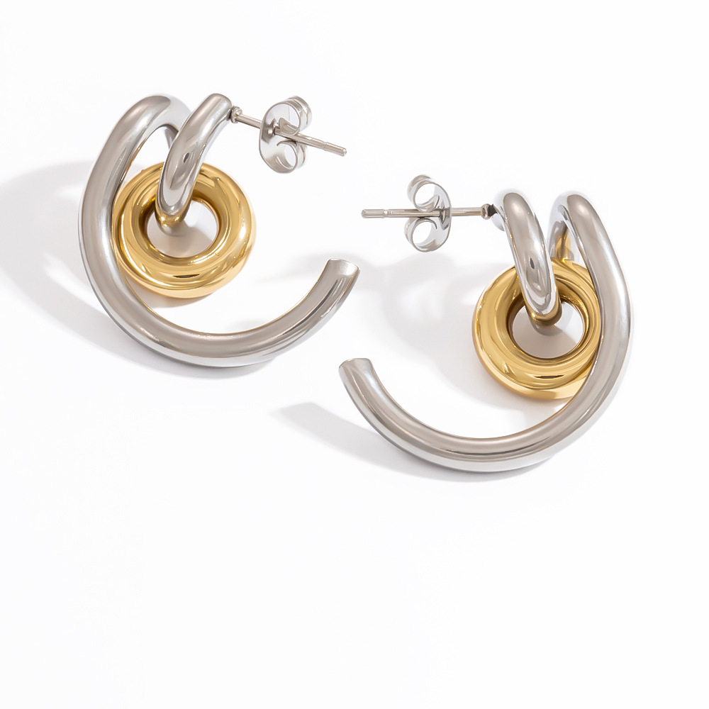 9g Weight 0.03µm-0.05µm Gold Plating Thickness PVD Coated Gold Plating Process 304 Stainless Steel Ear Needle Material Real Gold Plated Plating Material Ear Studs Classification 18K Gold Plating Color 1 Pair Quantity Casual, Daily Occasion 304 Stainless Steel Material C Shape, Geometric Pattern All Seasons Season Women's Gender Vintage Style, Classic Style Style Waterproof Non Tarnish, Irregular, Mixed Metal, Plating Craft PVD Coated Real Gold Plated 18K Gold C Shape Geometric 304 Stainless Steel Vintage Style Classic Style Waterproof Non Tarnish Ear Studs 13