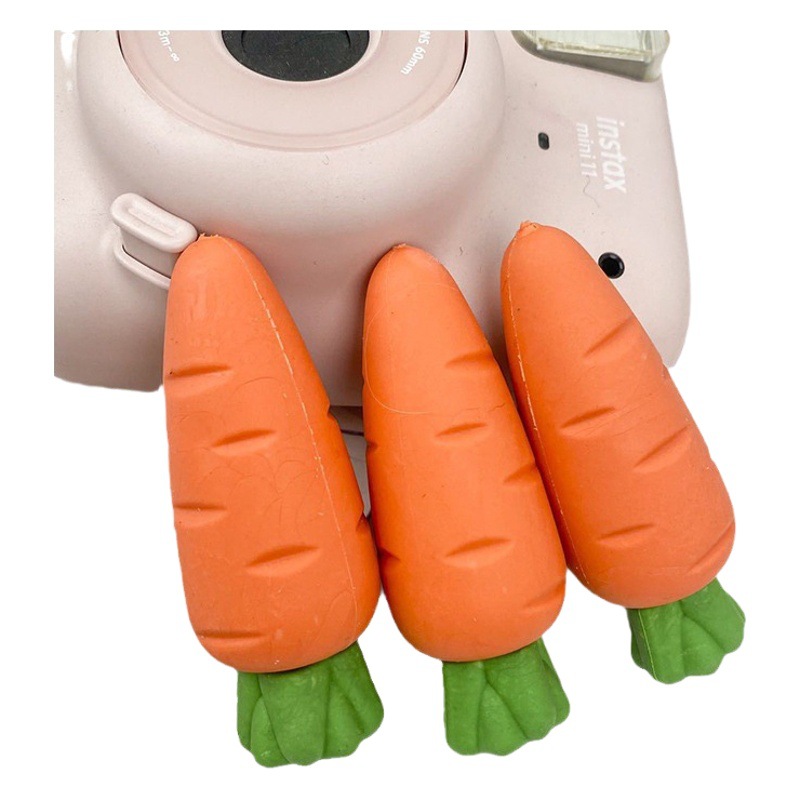 Borrador de frutas para estudiantes Borrador de zanahoria del Día del Niño sin chip gigante creativo lindo seco