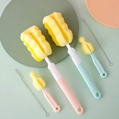 跨境海綿奶瓶刷奶嘴刷吸管刷 可拆卸杯刷奶瓶刷3件套保溫杯杯刷