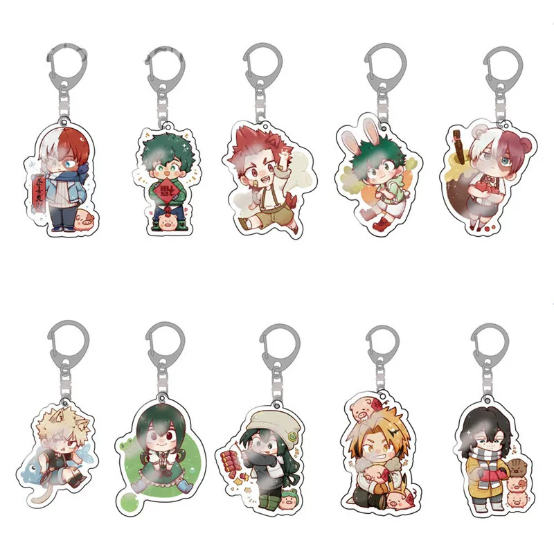Acrylic Keychain (MHA) Chibi Character, Custom Size, Cute Double-Sided Charm