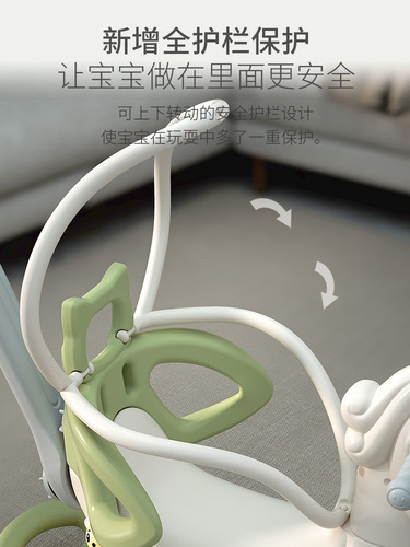 Rocking horse wooden pony children's rocking horse baby slider two-in-one first birthday gift toy anti-fall small rocking horse