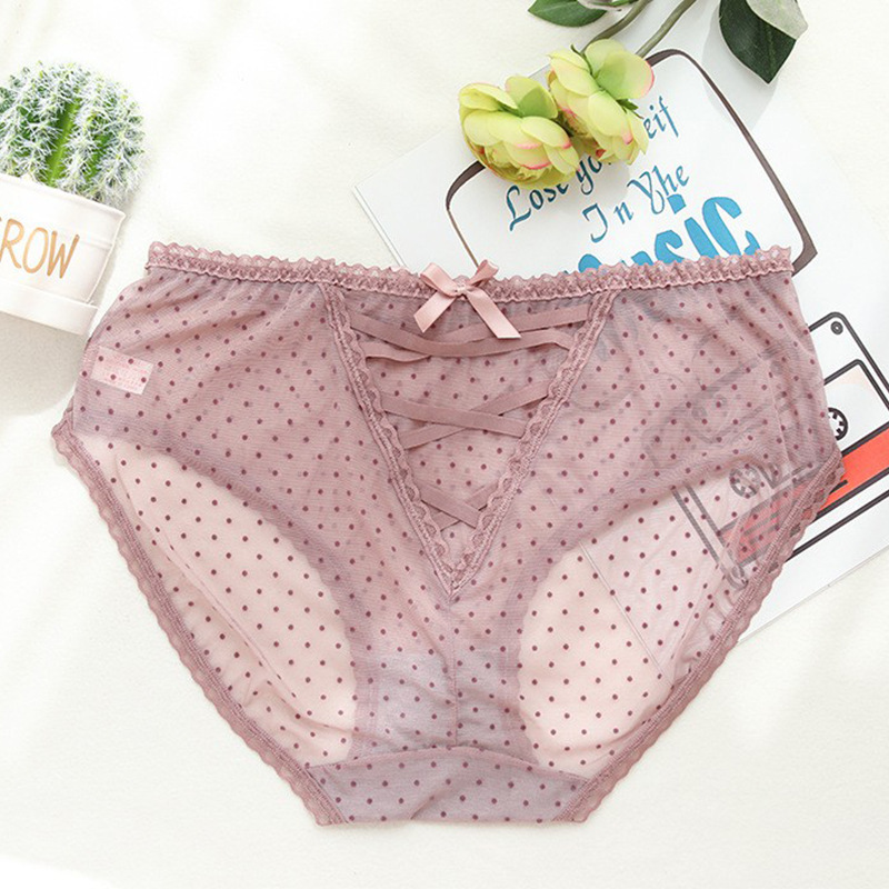 Plus Size Underwear for Fat mm Women 100kg Mesh Transparent Mid-High Waist Pure Lust Lace Seamless Breathable Briefs to Cover the Buttocks Plus Size Underwear for Fat mm Women 100kg Mesh Transparent Mid-High Waist Pure Lust Lace Seamless Breathable Briefs to Cover the Buttocks