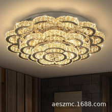 线割灯水晶灯 圆形 led吸顶灯 现代简约酒店工程皇冠吸顶灯现货