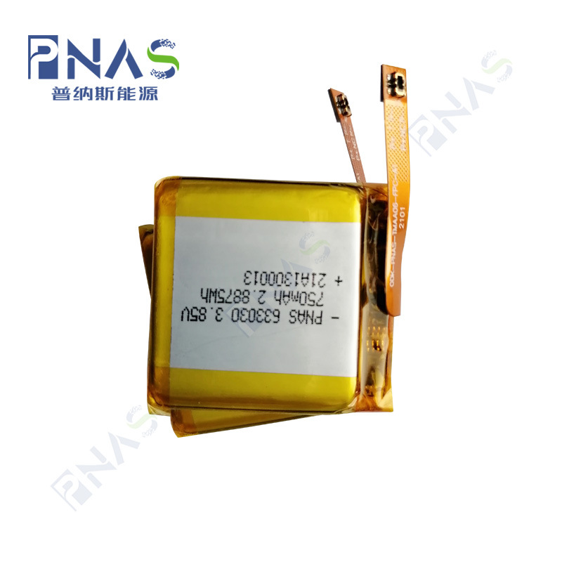 聚合物锂电池633030 3.85V750mahanmy定位器智能手表钴酸锂电池