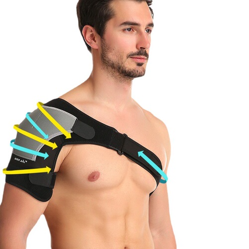 Shoulder pads for sports men's protective pressurized left and right shoulders, adjustable processing section, strain, weightlifting fixed straps, manufacturer wholesale