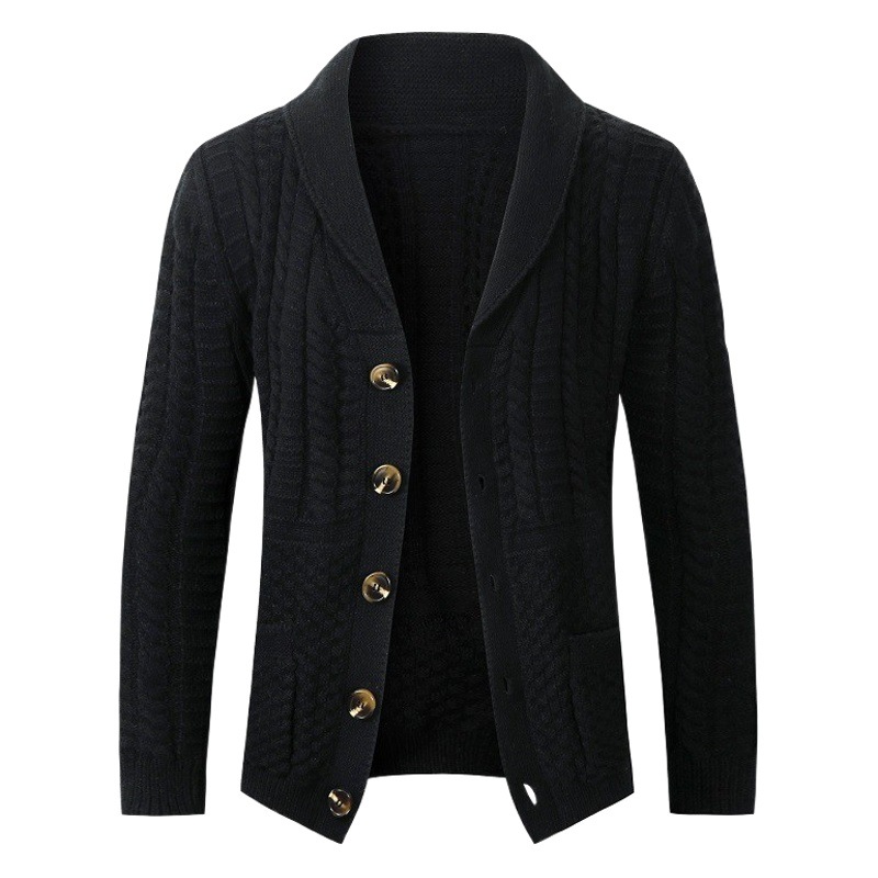 Nuevo cárdigan informal de otoño 2023 de Amazon para hombre, de manga larga, moderno, urbano, con solapa, de punto, para hombre, en AliExpress