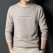 秋季内搭长袖t恤男士秋冬装潮牌帅气体恤圆领保暖针织打底衫