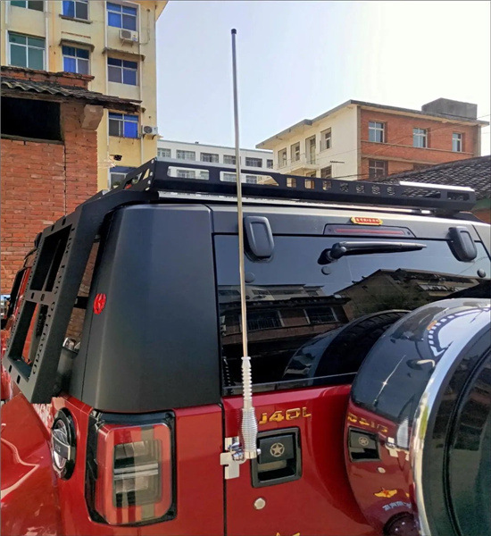 Bold hard rod 1 m long stainless steel car decorative antenna SUV car clip modified flagpole