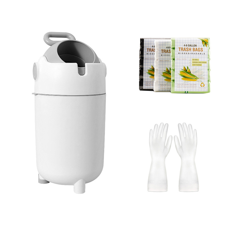 Household Trash Can with Lid, Large Capacity, Odor-Proof, Sealed Diaper Storage Bin for Baby Diapers in the Living Room