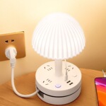 线台灯插座家用床头小夜灯多功能带USB插排插板带线插线板充电