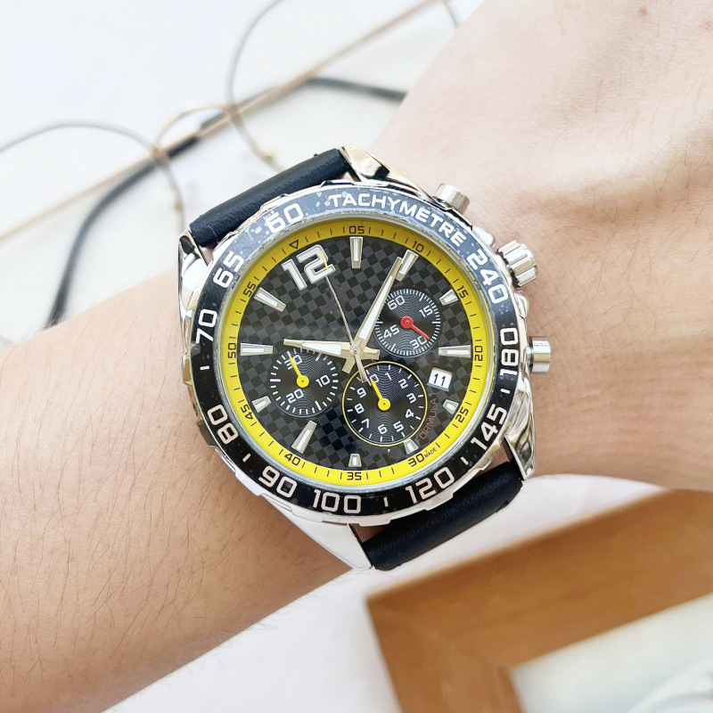 22 New Models of Men's Luxury Sports Quartz Watches, Stainless Steel Waterproof Six-Hand Fashion Wristwatches, Aliexpress Dropshipping
