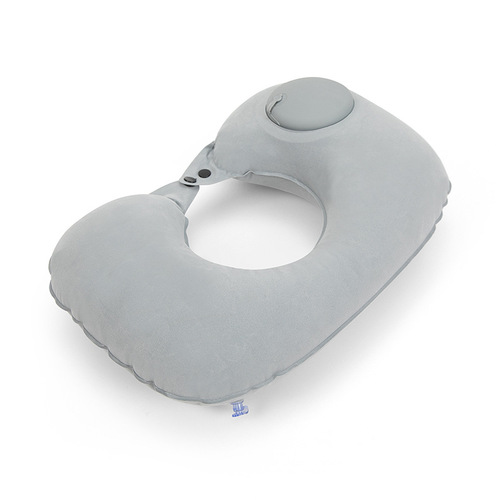 Inflatable U-shaped pillow Press inflatable pillow Portable travel neck pillow Aircraft pillow Outdoor travel Sambo U-shaped pillow Cross-border