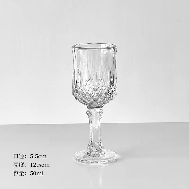 다이아몬드 높은 발 조각 컵-50ML