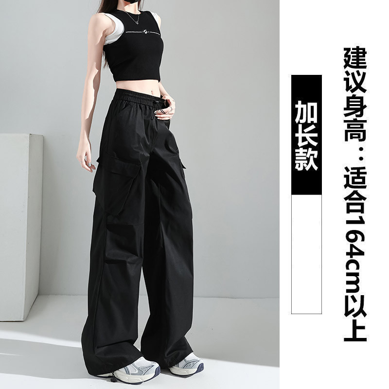 ホワイトグレーオーバーオール女性の 2025 春夏新スタイル小薄型ルーズ登山夏大きいサイズアサルトパンツ|undefined