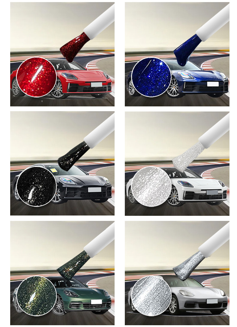 Car touch-up pen pearl white black plastic front bumper rear wheel arch car paint scratch self-painting spray
