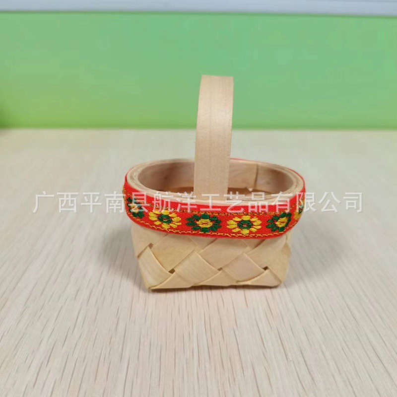 花边迷你挂篮喜糖篮玩具花篮巧克力糖果包装篮礼盒装饰桌糖网纱篮
