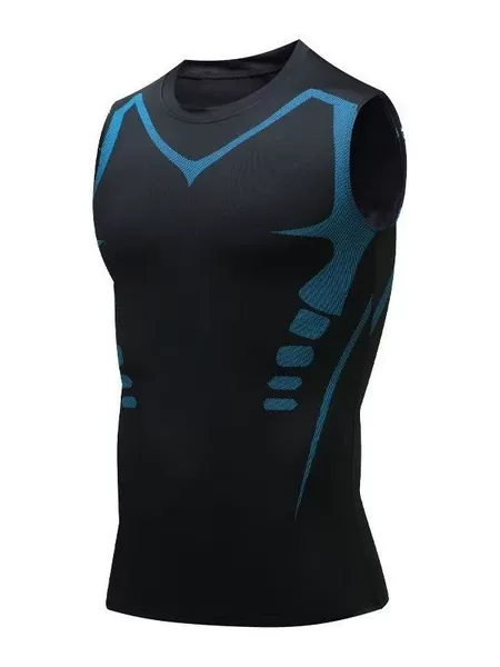 Summer quick-drying, seamless tank top for men, suitable for running, training, and workouts, with wide shoulders, breathable, elastic, and sleeveless design