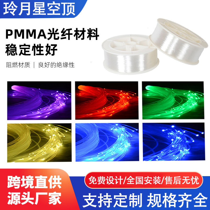 Star sky top fiber material PMMA plastic light guide star bar ktv car star sky top fiber filament