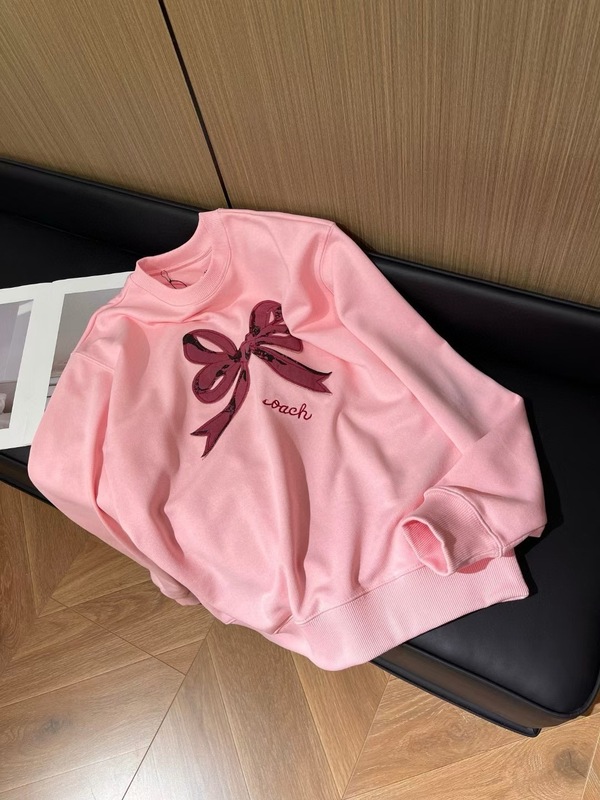 25年早秋蔻家卫衣女CH刺绣蝴蝶结圆领卫衣休闲套头显瘦百搭长袖衫|undefined