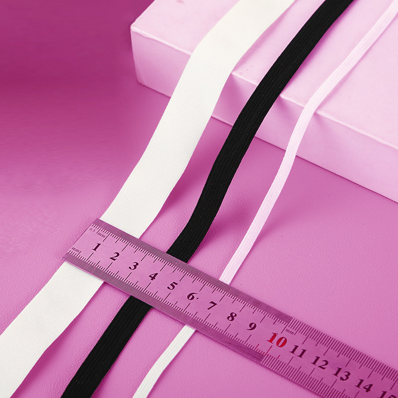 Nylon Spandex Ultra-Thin Soft Elastic Band Baby Maternity Pants Belt Black and White Crochet Elastic Band Ready Stock