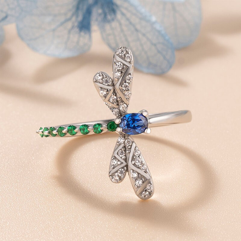 1 Piece Quantity Holiday, Daily Occasion Wholesale Jewelry Casual Sweet Dragonfly Copper Zircon Rings