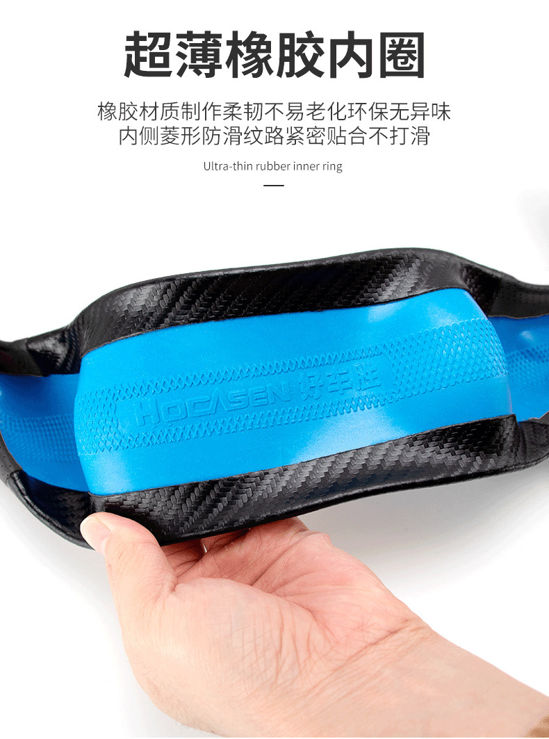 Suitable for Ford Kuga steering wheel covers, 2013-2019 new models, non-slip, sweat-absorbent, carbon fiber, all-season, ultra-thin steering wheel covers