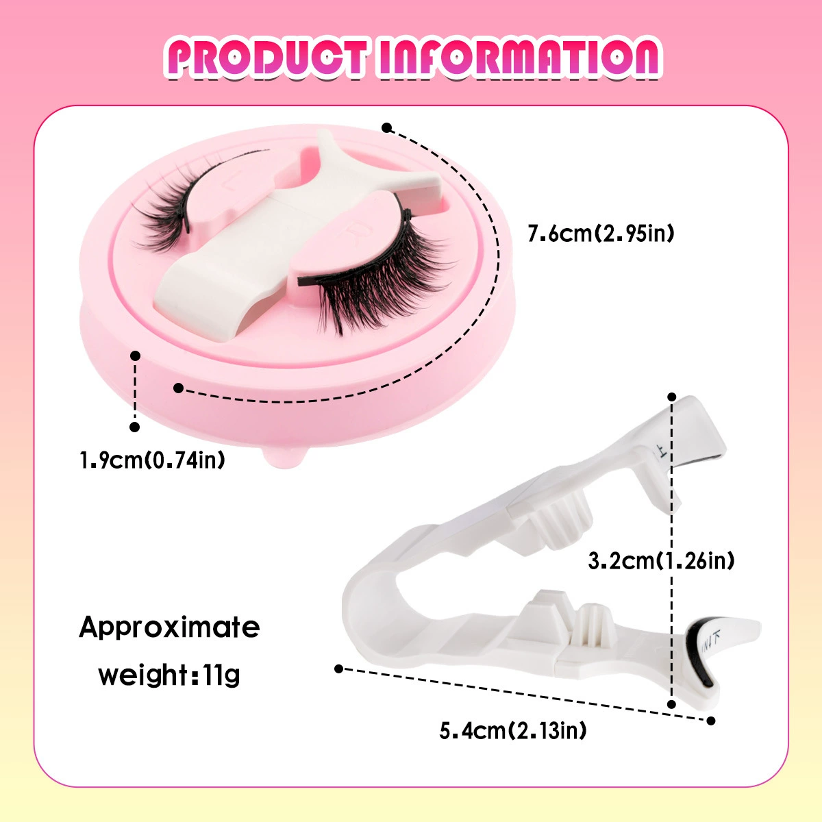 Magnetic multi-use false eyelashes, waterproof dense glue, without glue