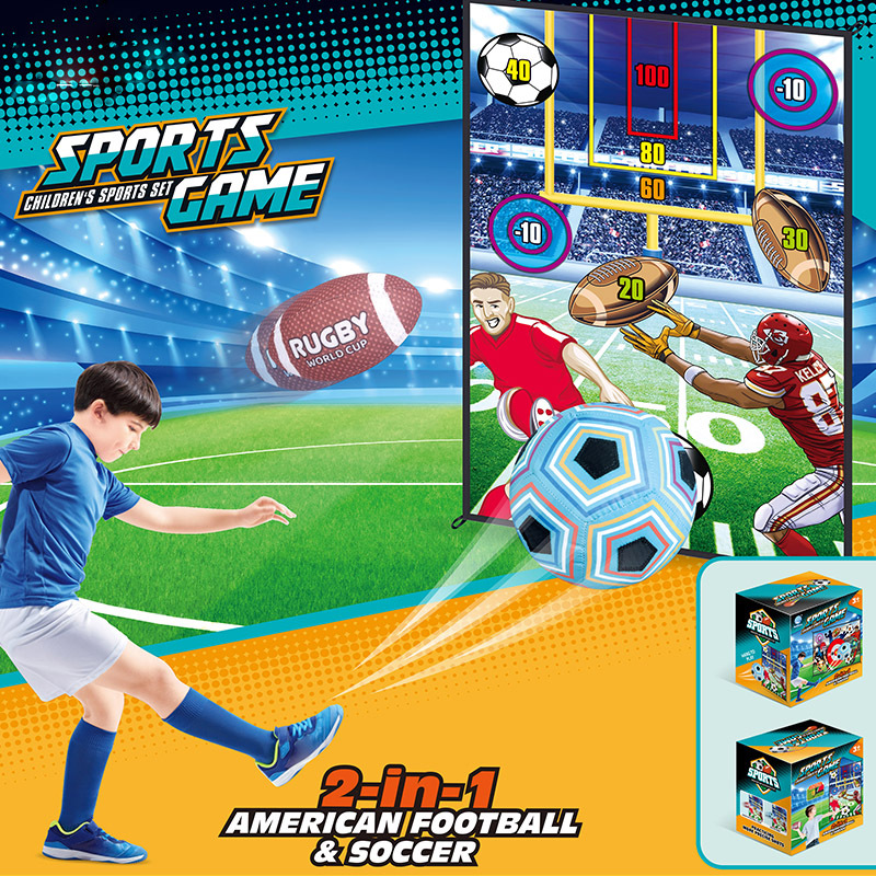Transfronterizos 2 en 1 lanzamiento de juguetes para padres-hijos interactivos de fútbol americano lanzamiento de juguetes para niños juego al por mayor