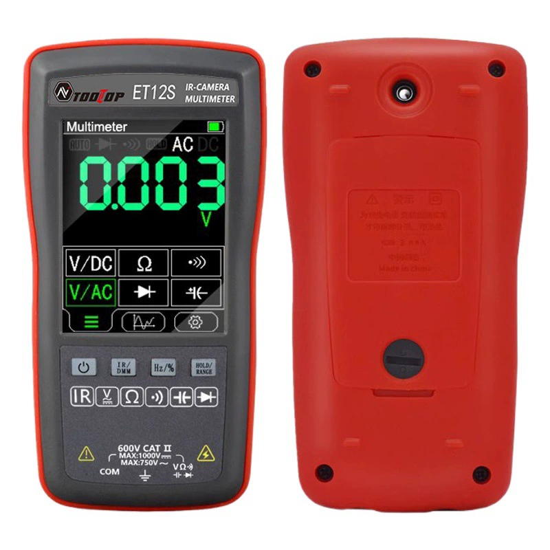 TOOLTOP ET11S/ET12S Тепловизионный мультиметр с разрешением 120*90 литиевая батарея с функцией диаграммы