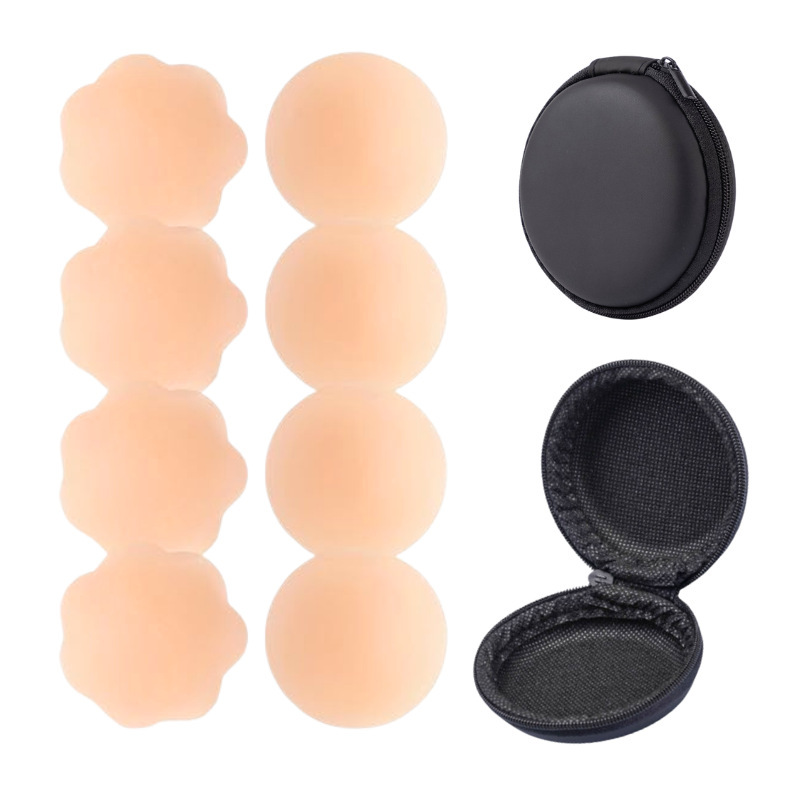 Silicone Breast Patch for Summer, Anti-Glare, No Trace, No Sweating, No Falling Off, Invisible Wedding Dress Suspender Swimsuit, Anti-Bump Breast Patch for Bride