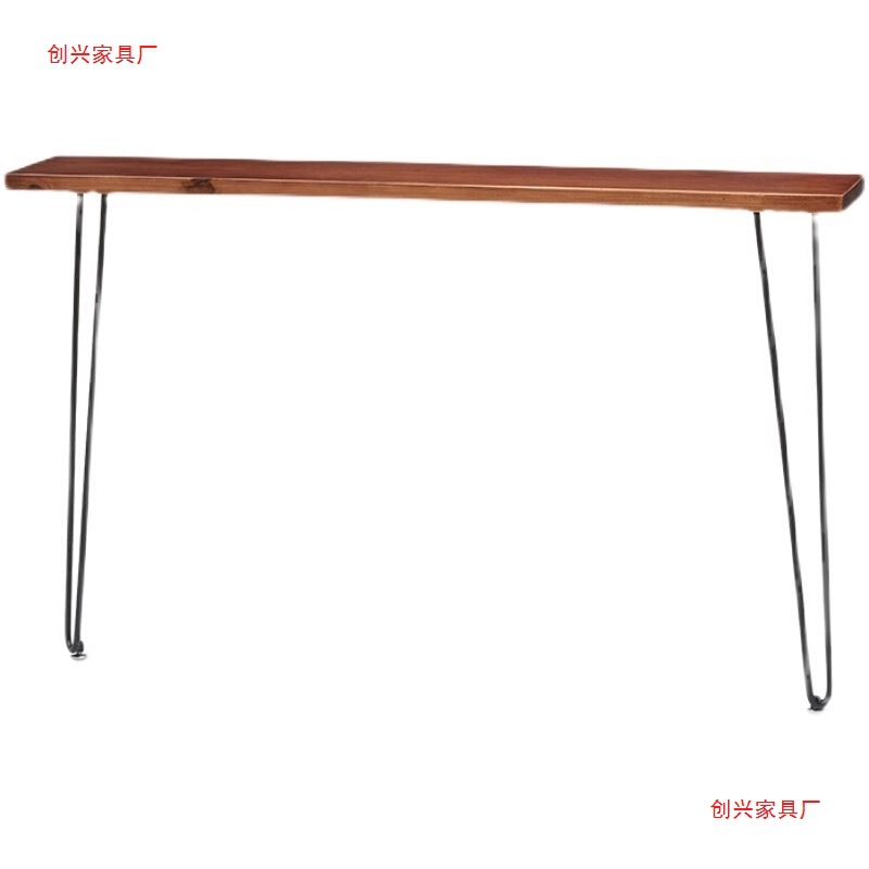 北欧实木进门极窄玄关台玄关桌靠墙条几案几铁艺入户超窄走廊桌子|undefined