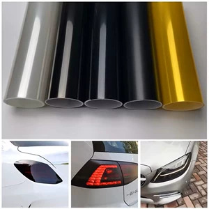Cross-border car headlight film, tail light dark black tinted translucent color-changing film, motorcycle headlight modification sticker