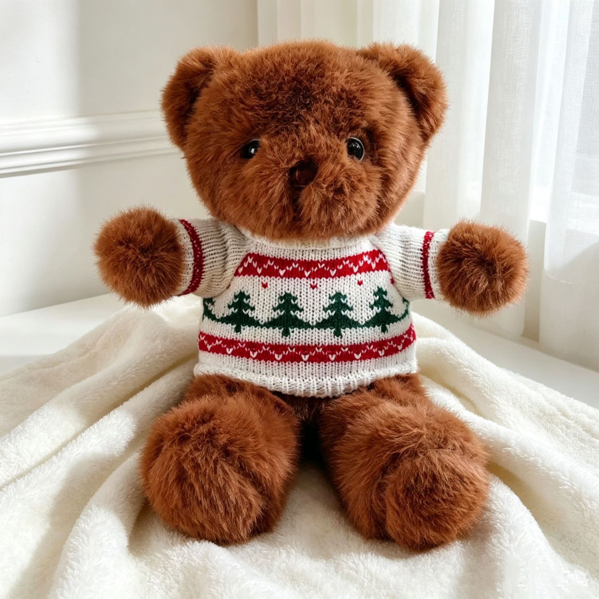 Suéter de árbol de Navidad - Brown mink