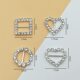 DIY Handmade Bow Hair Accessories Heart-shaped Round with Diamond Buckle Flower Buckle Japanese Buckle Handmade Hair Accessories